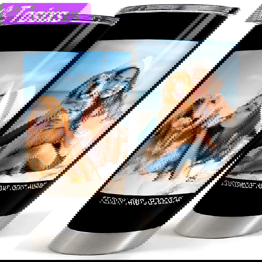 Personalized photo of dog tumbler for dog mom dog dad lover animal Personalized Tumbler