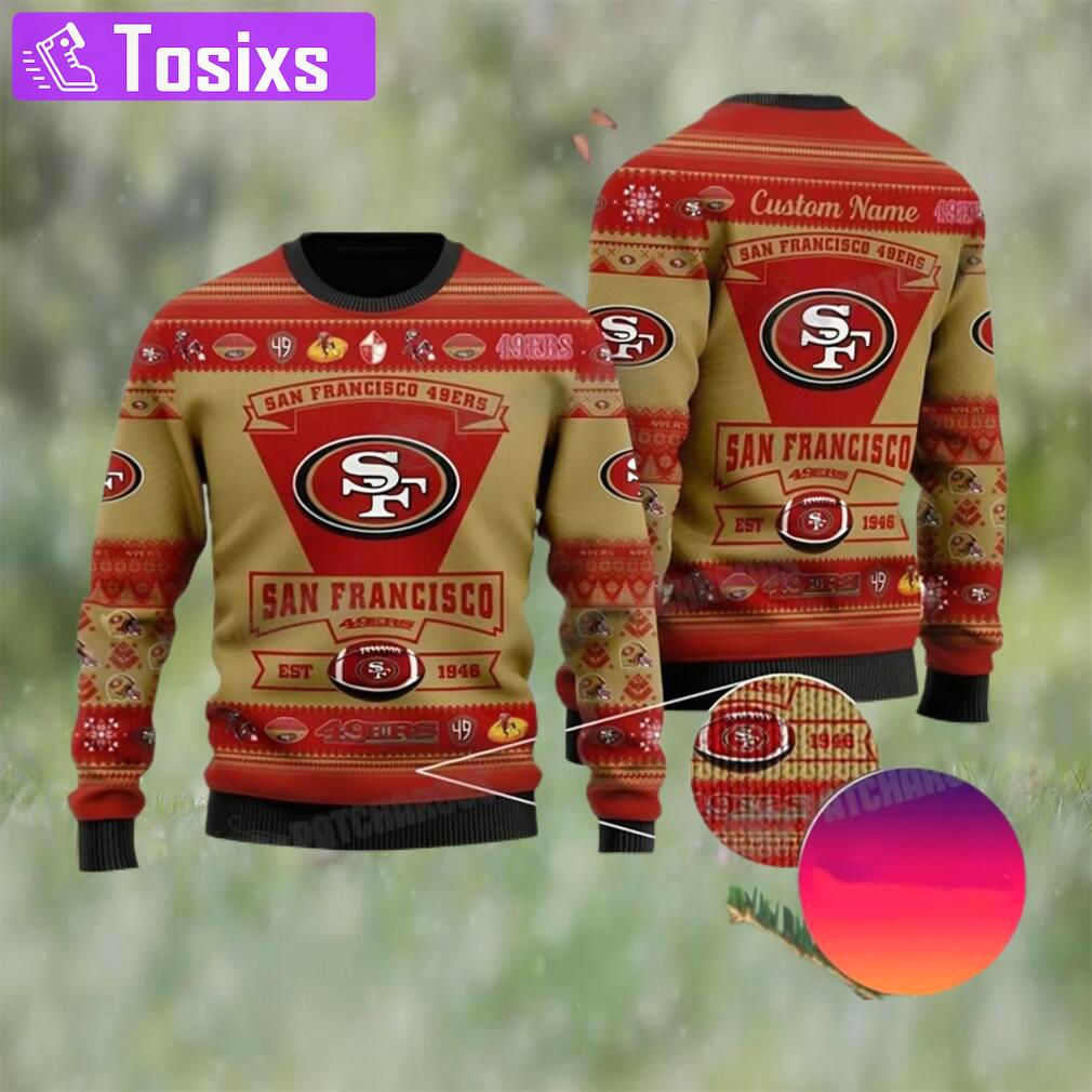 Personalized san francisco nfl est 1946 ugly christmas sweater 49ers gifts Christmas Ugly Sweater