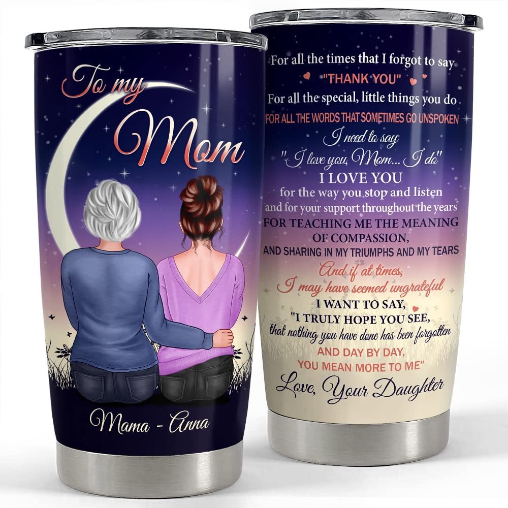 Personalized to my mom tumbler mother and daughter gift for mama Personalized Tumbler