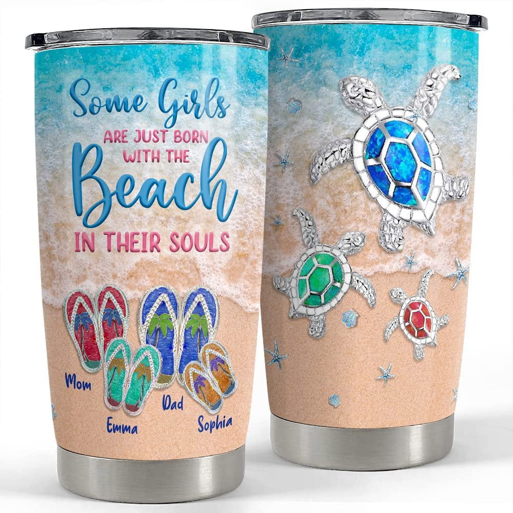 Personalized tumbler beach souls jewelry style gift for family Personalized Tumbler