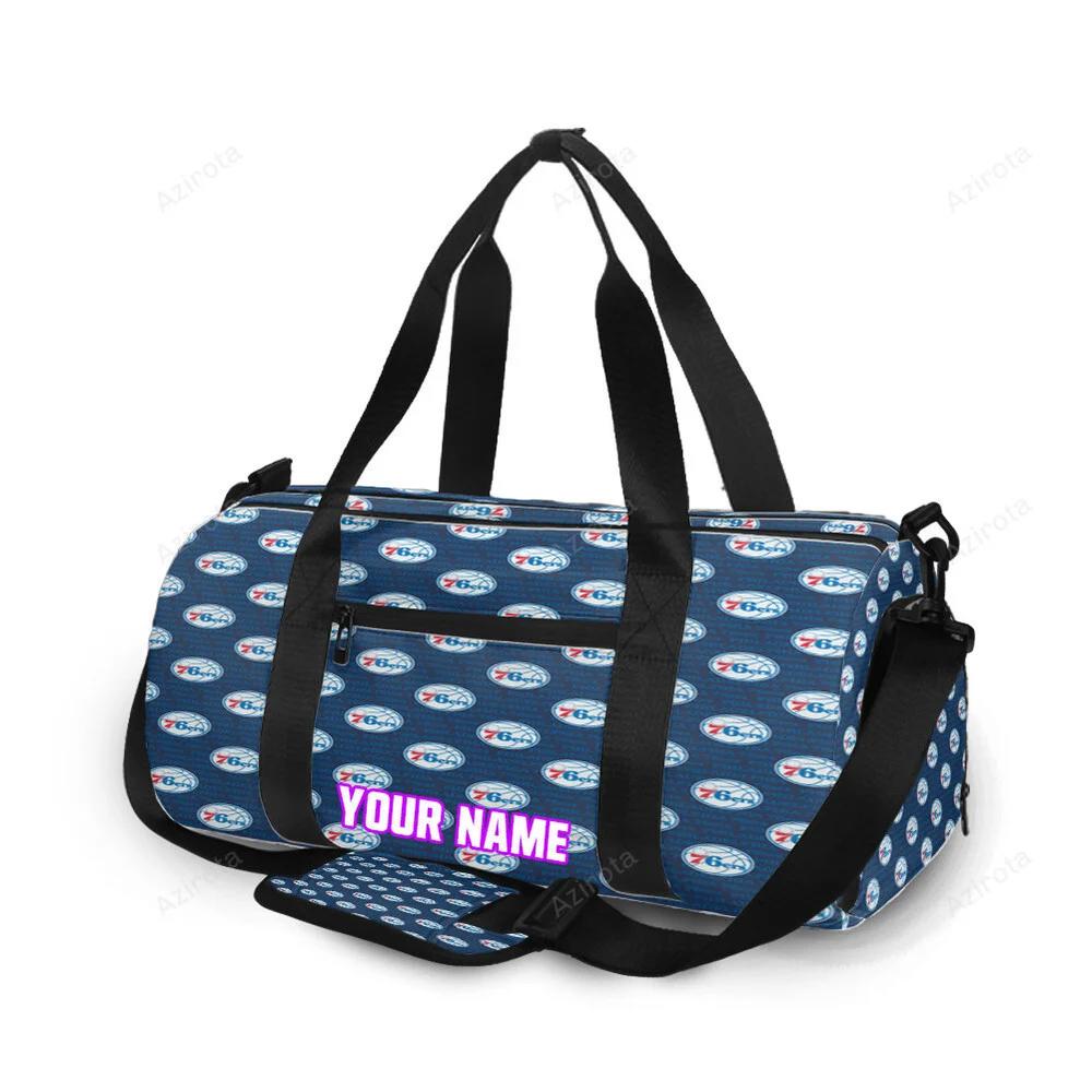 Philadelphia 76ers 5 personalized name travel bag gym bag 2282 Travel Bag