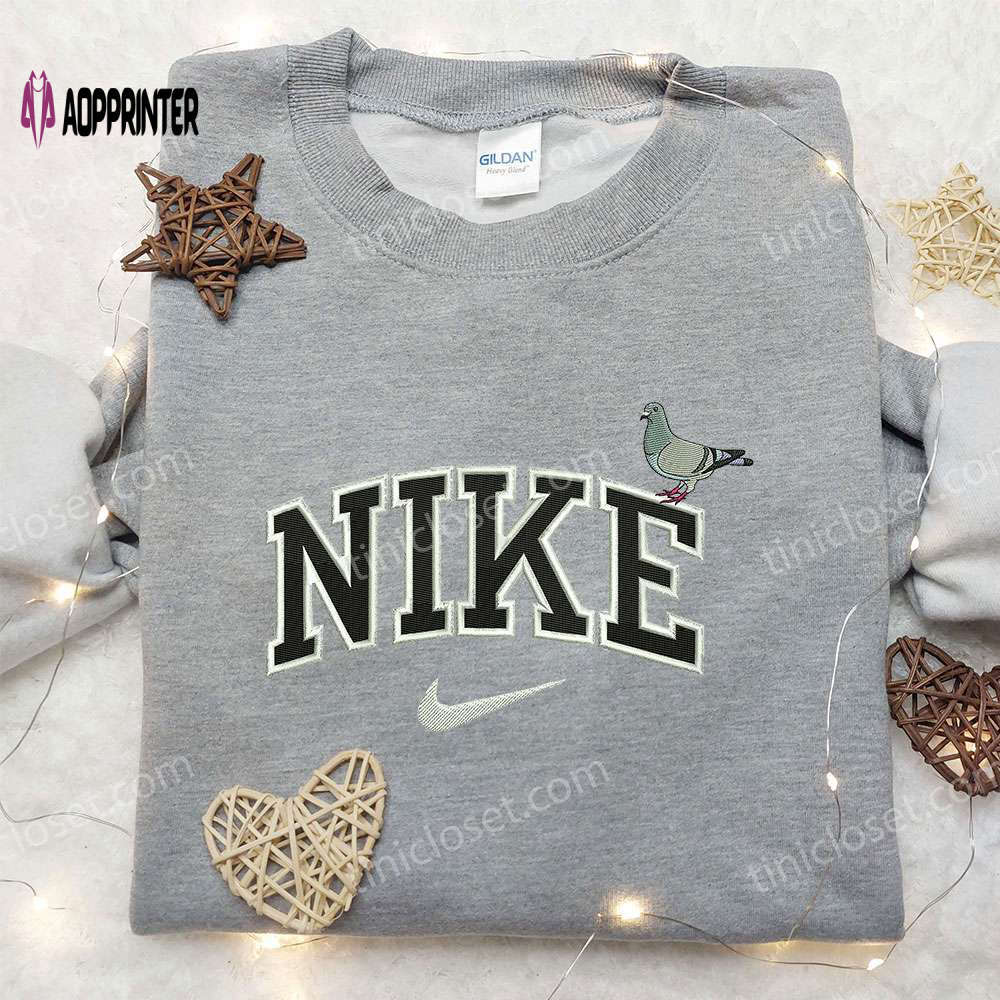 Pigeon x nike embroidered sweatshirt: animal & nike inspired shirt Embroidered Shirt