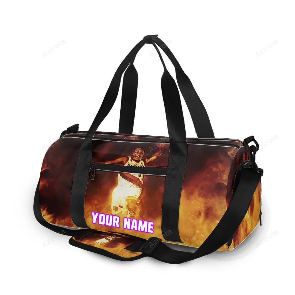 Portland trail blazers cj mccollum2 personalized name travel bag gym bag 2291 Travel Bag