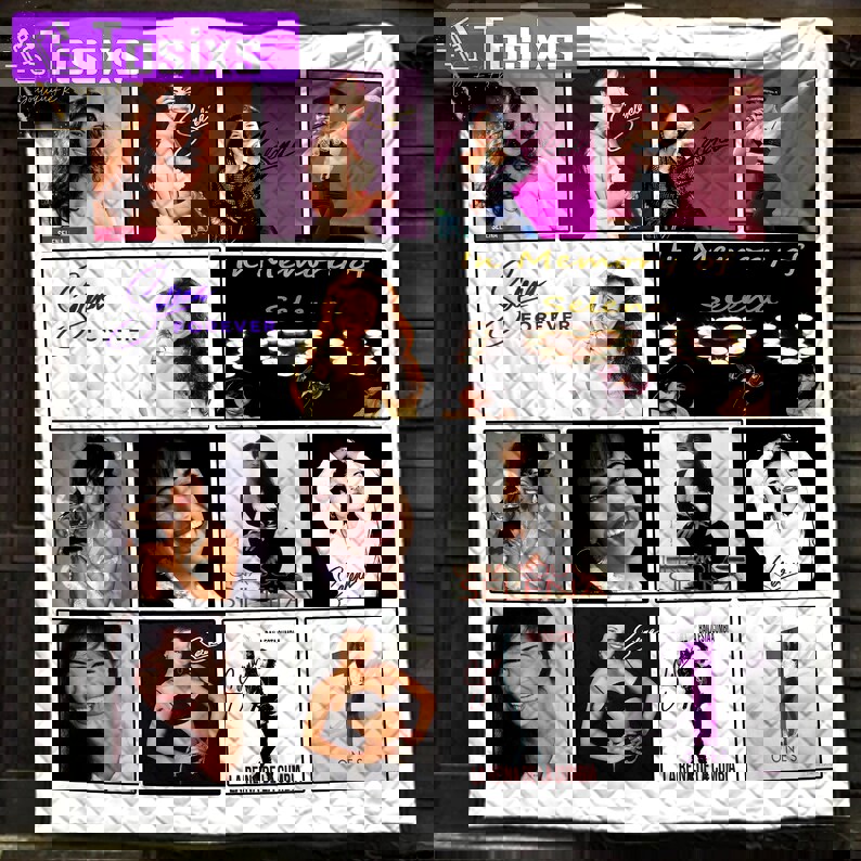 Quintanilla selena fans mexican cumbia music lovers fleece blanket, mink sherpa blanket, selena blanket, tejano singer blanket Quilt Blanket