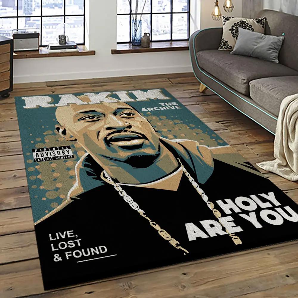 Rakim rapper hiphop music retangle carpet area rug home decor best gift for fan and friends rk1 Rectangle Rug