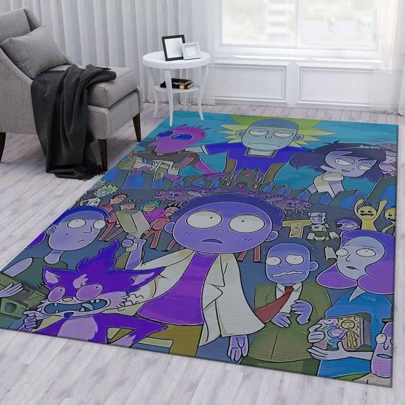 Rick and morty 133 area rug living room and bed room rug rug regtangle carpet floor decor home decor Rectangle Rug
