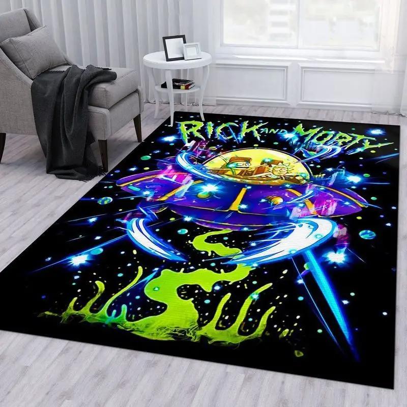 Rick and morty 90 area rug living room and bed room rug rug regtangle carpet floor decor home decor Rectangle Rug