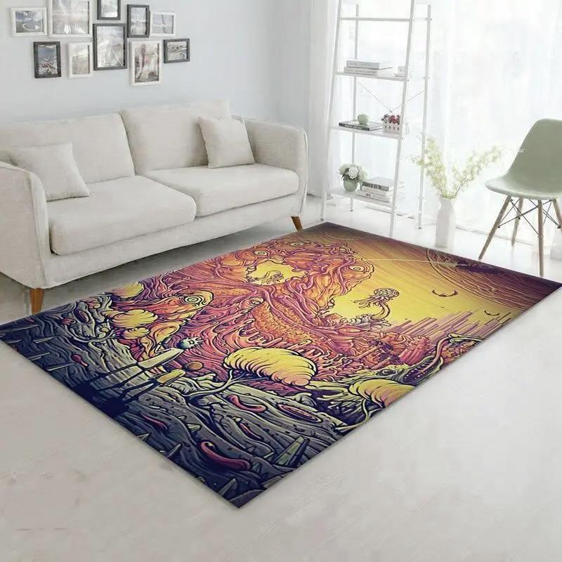 Rick and morty 91 area rug living room and bed room rug rug regtangle carpet floor decor home decor Rectangle Rug