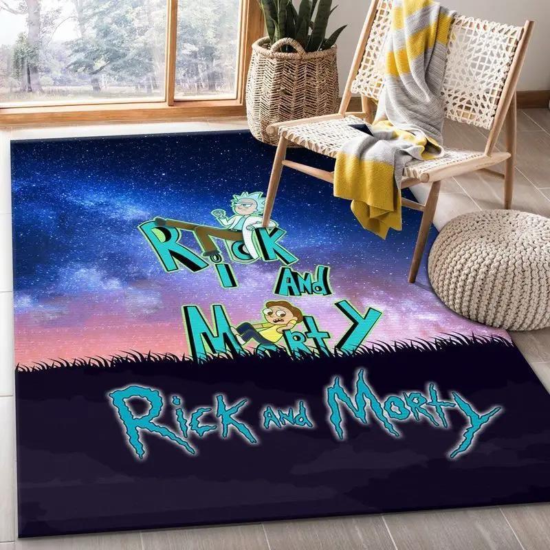 Rick and morty 99 area rug living room and bed room rug rug regtangle carpet floor decor home decor Rectangle Rug
