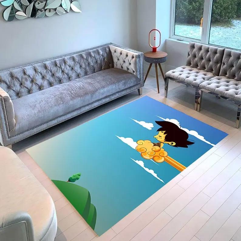 Rick and morty cartoon movies area rug living room rug home decors living room carpet floor decor the us decor Rectangle Rug