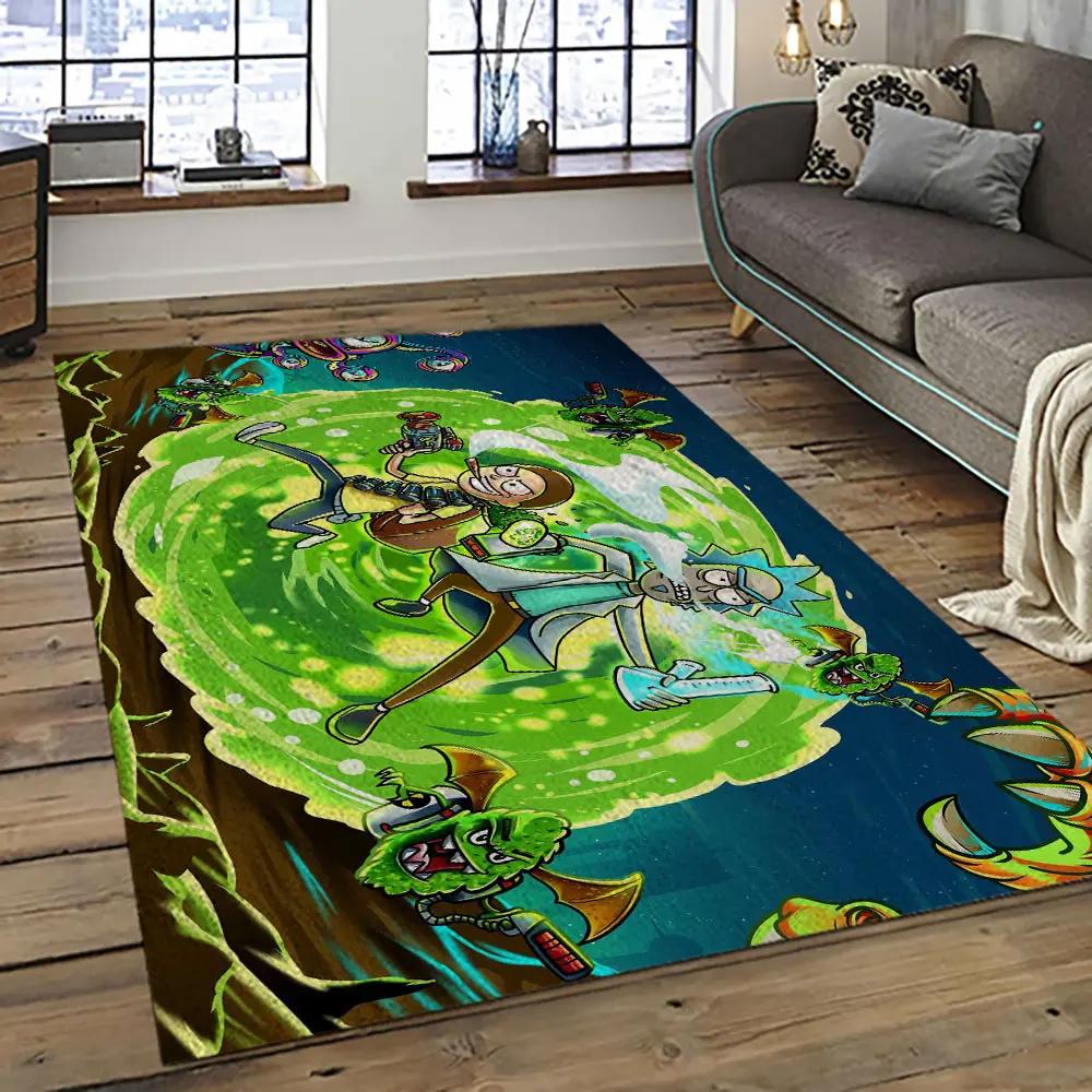 Rick and morty cartoon tv show retangle carpet area rug home decor best gift for family rm11 Rectangle Rug