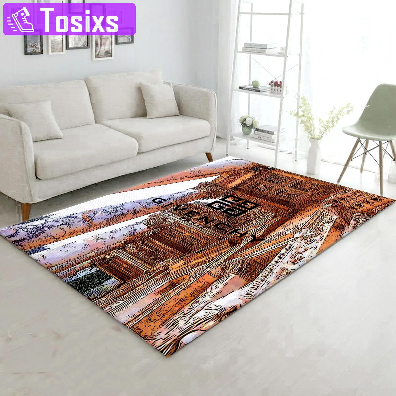 Rugs in living room and bedroom - Givenchy area rug fashion brand rug floor decor home decorations Rectangle Rug