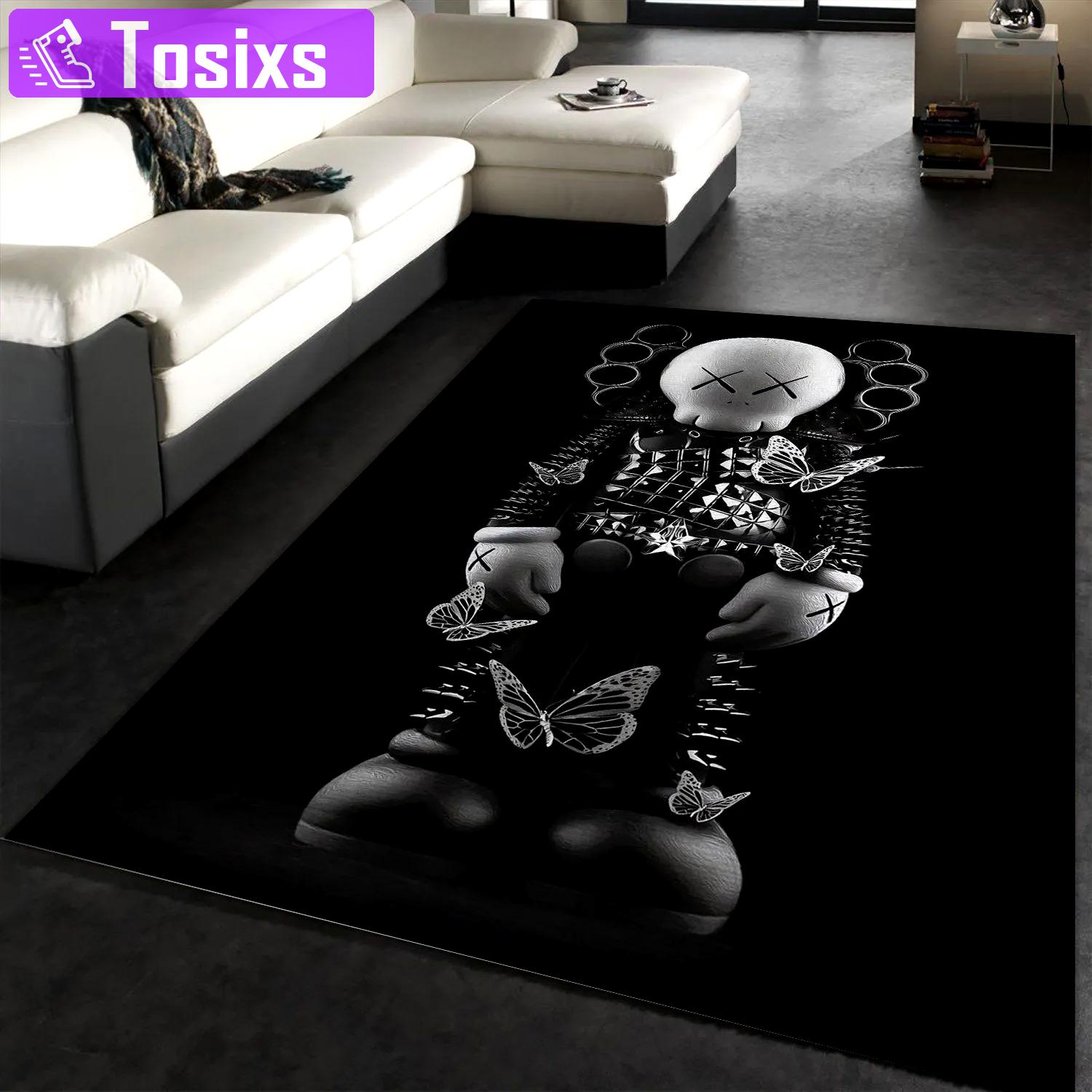 Rugs in living room and bedroom - Kaws area rug bedroom rug christmas gift floor mats keep warm in winter Rectangle Rug