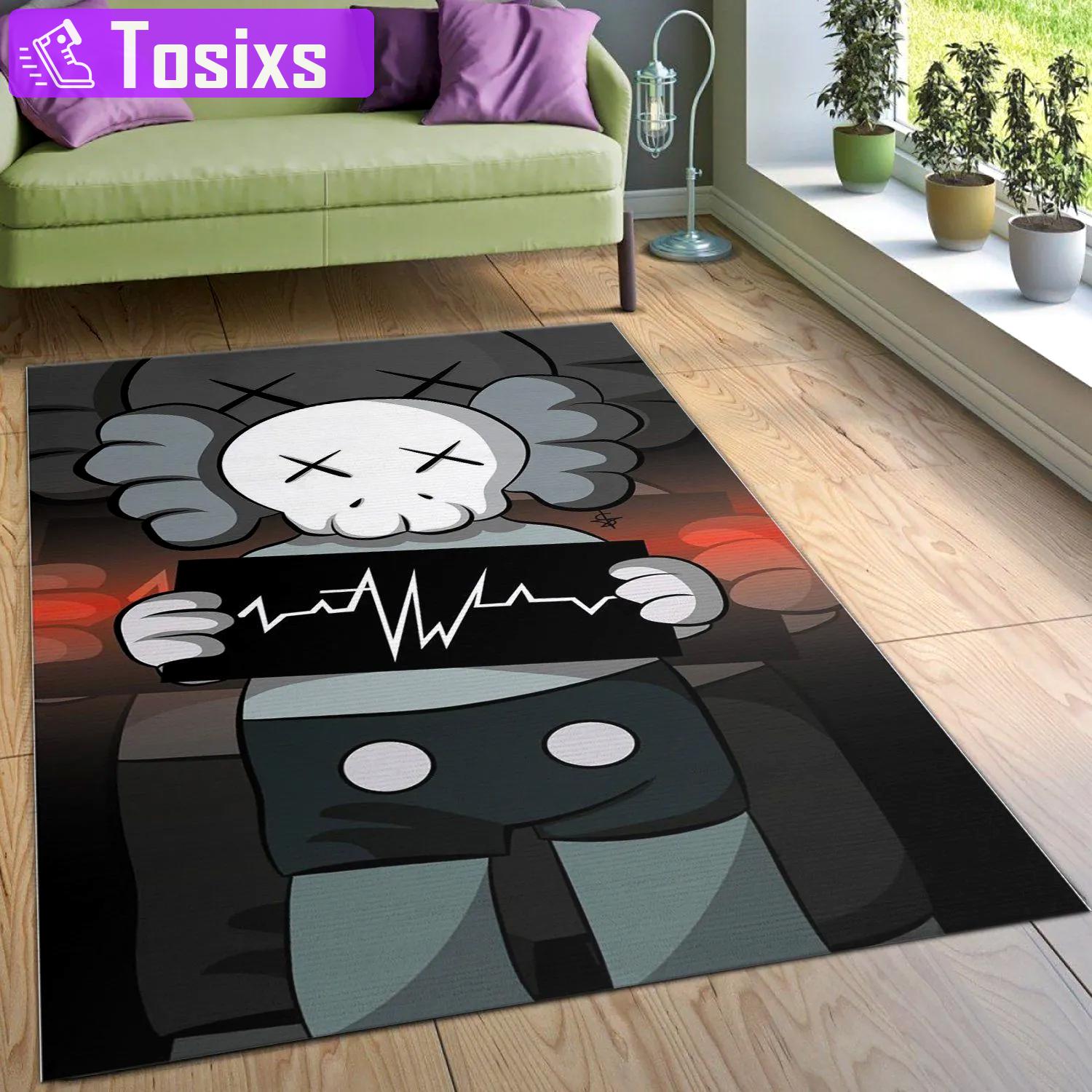 Rugs in living room and bedroom - Kaws ver3 fashion brand area rug for christmas living room rug floor decor home decorations Rectangle Rug