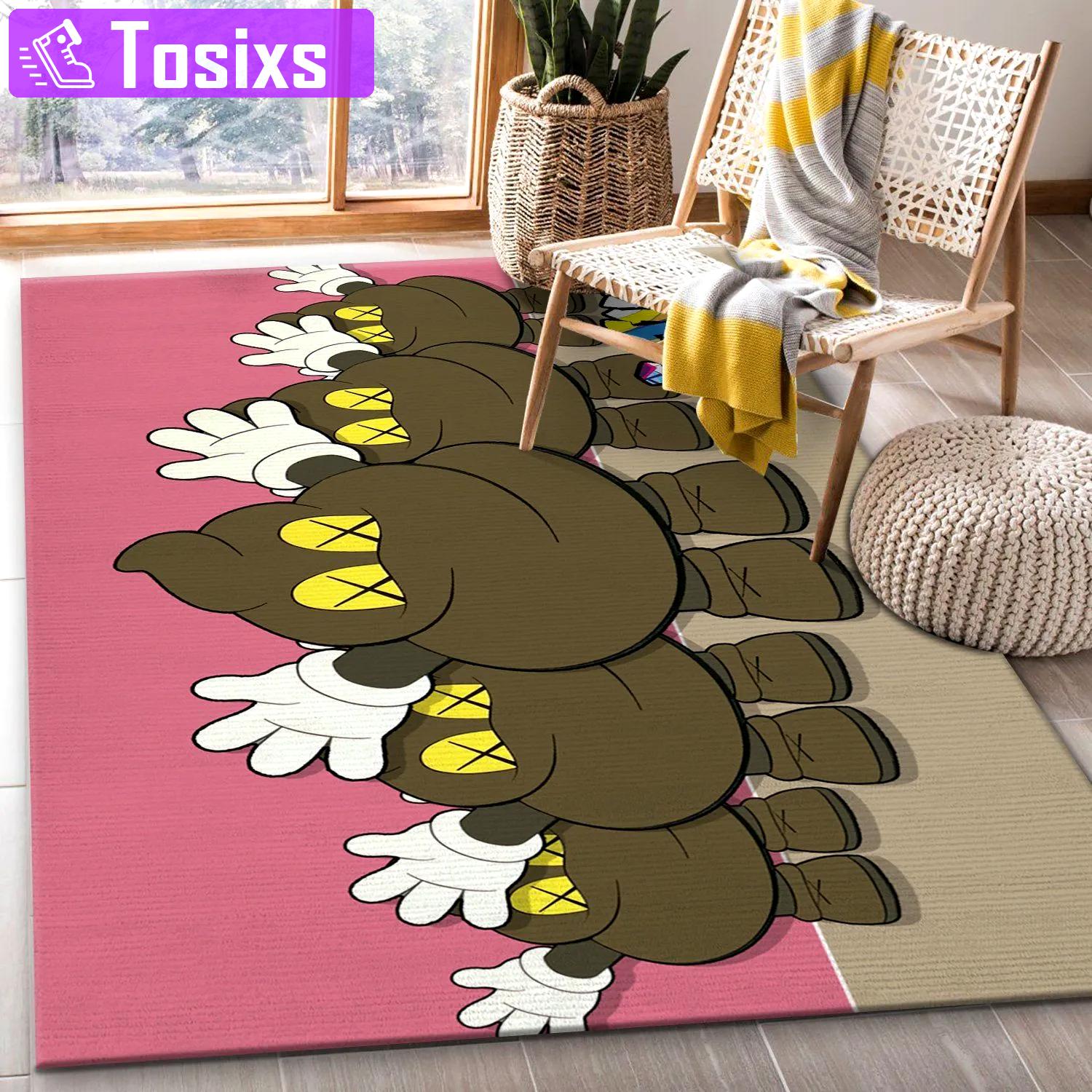 Rugs in living room and bedroom - Kaws ver4 area rug living room rug carpet christmas gift floor mats keep warm in winter Rectangle Rug