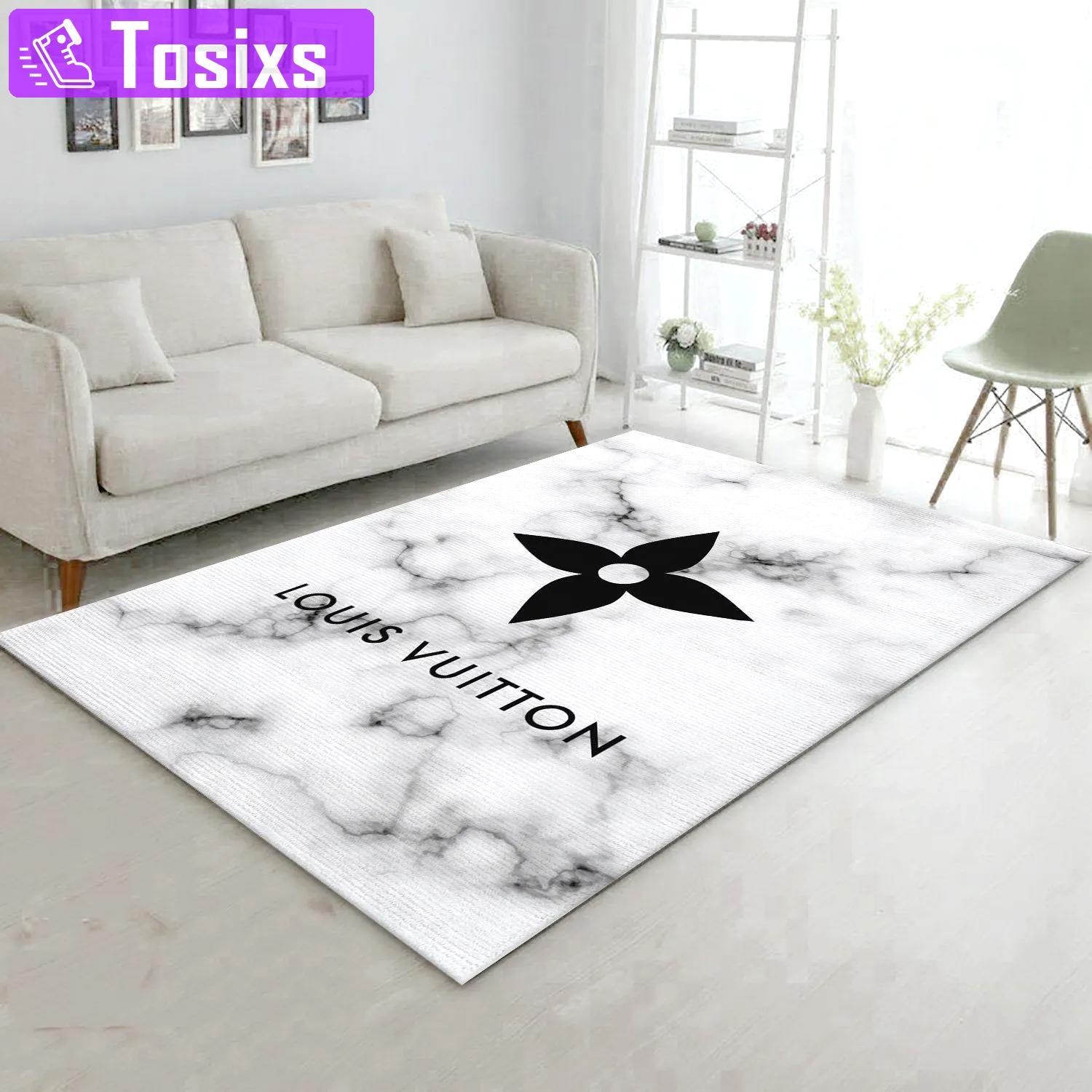 Rugs in living room and bedroom - Louis vuitton area rugs fashion brand rug carpet christmas gift floor mats keep warm in winter Rectangle Rug