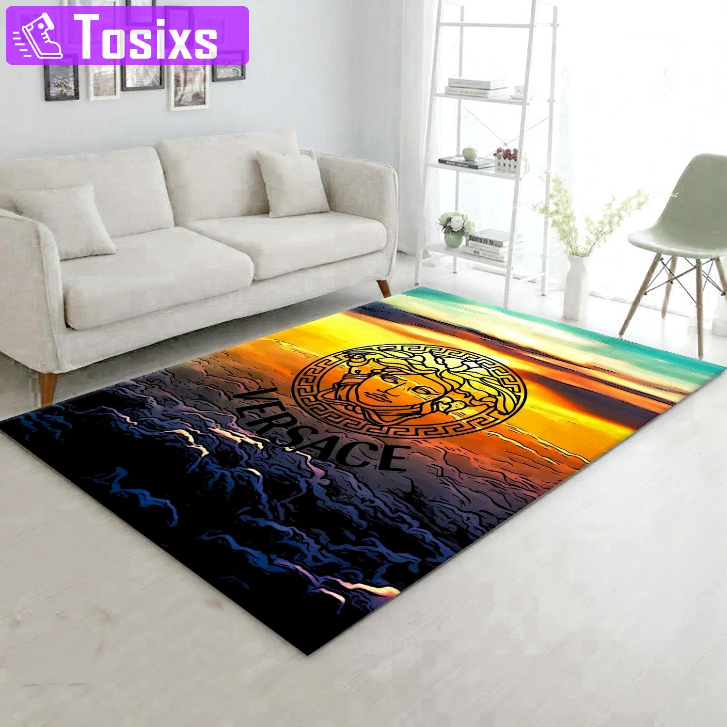 Rugs in living room and bedroom - Versace area rugs fashion brand rug floor decor floor mats keep warm in winter Rectangle Rug