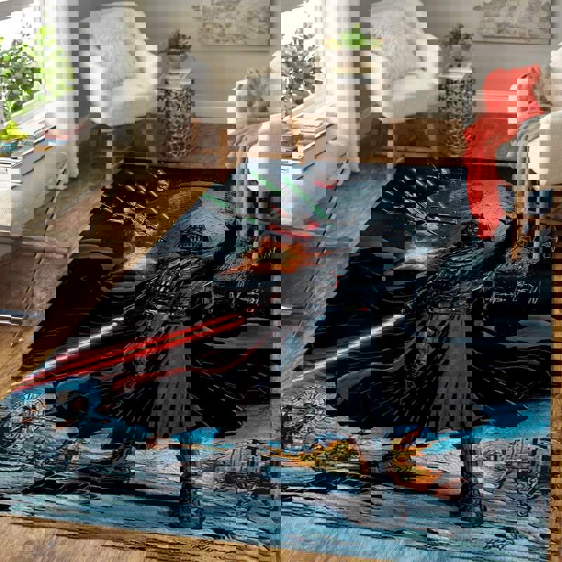 Rugs in living room and bedroom death star & darth vader Rectangle Rug