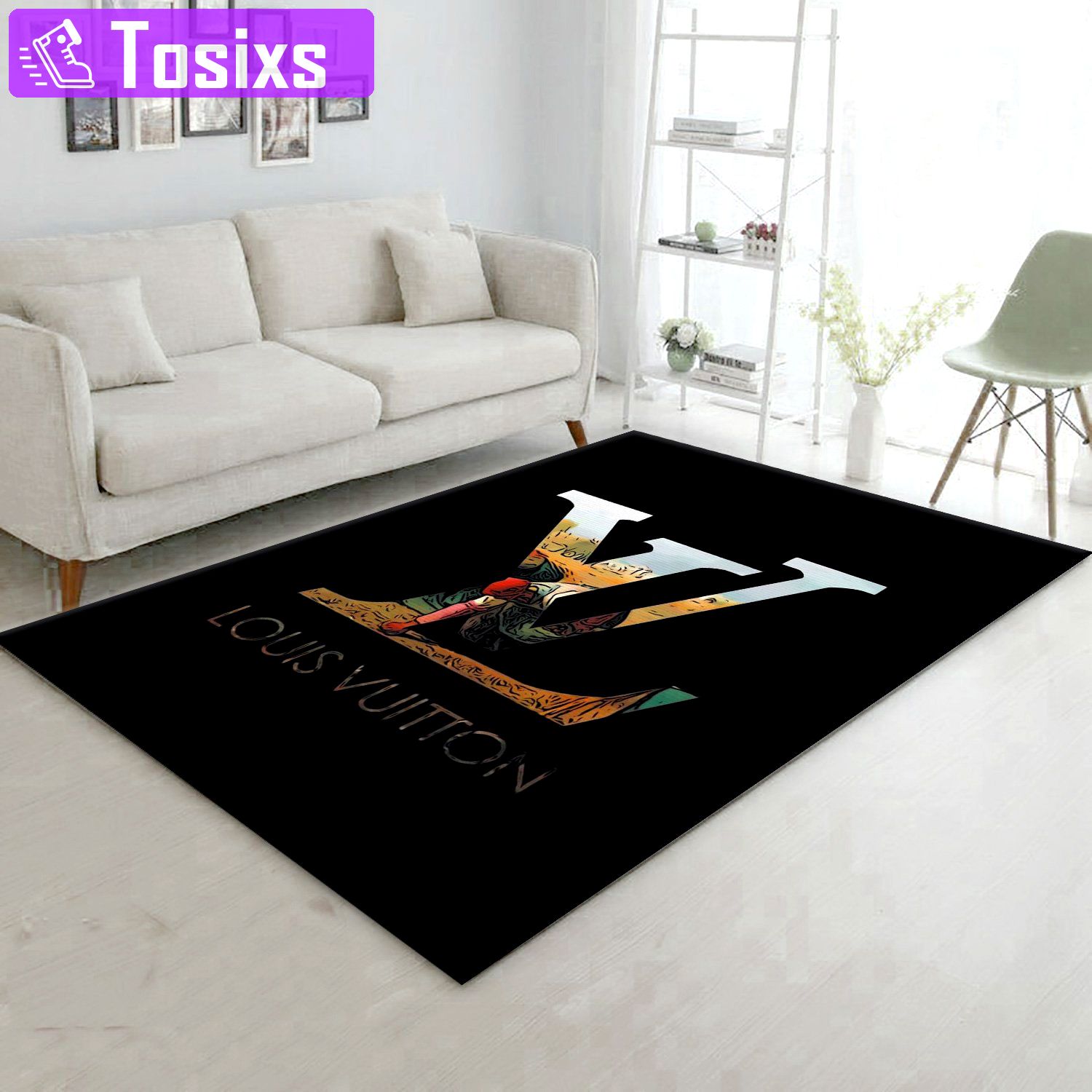 Rugs in living room and bedroom louis vuitton area rugs living room rug christmas gift us decor Rectangle Rug
