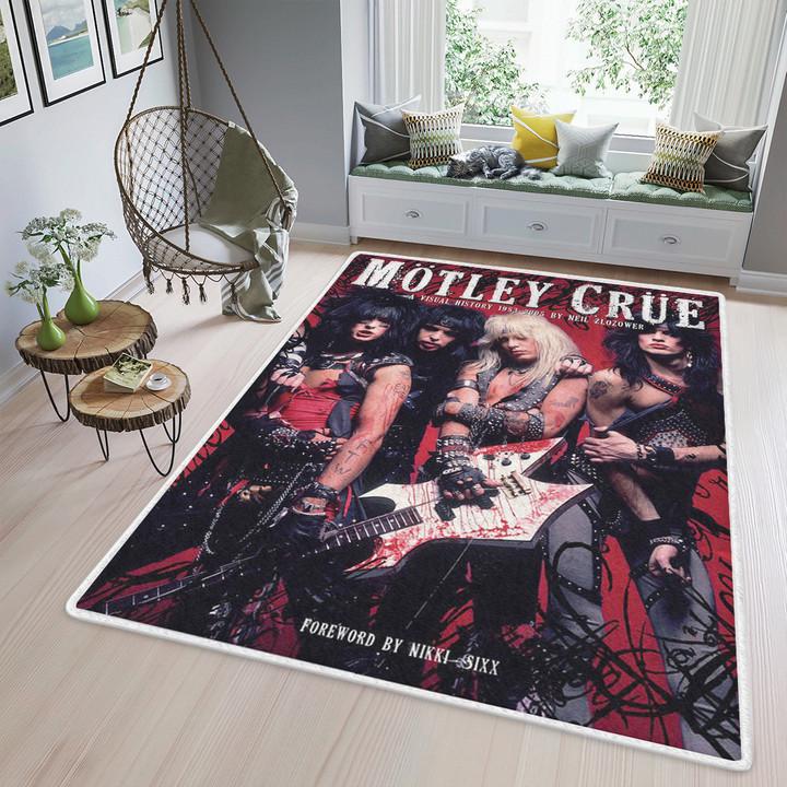 Rugs in living room and bedroom motley crue band heavy metal thank you for the memories premium rectangle rug Rectangle Rug