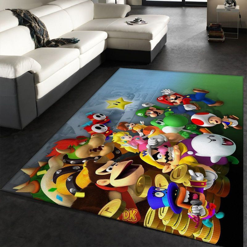 Rugs in living room and bedroom super paper mario gaming area rugs living room carpet floor decor the us decor Rectangle Rug