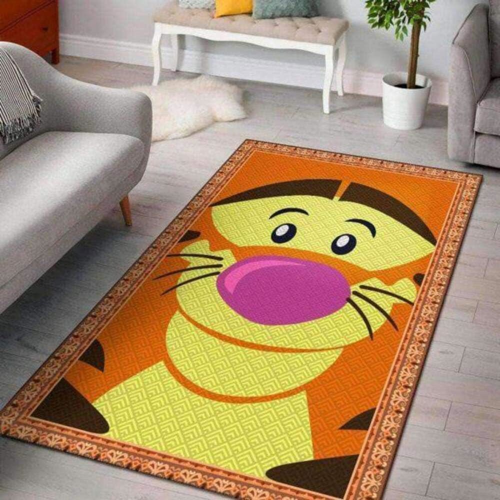 Rugs in living room and bedroom tigger cute portrait home decor rectangle area rug Rectangle Rug