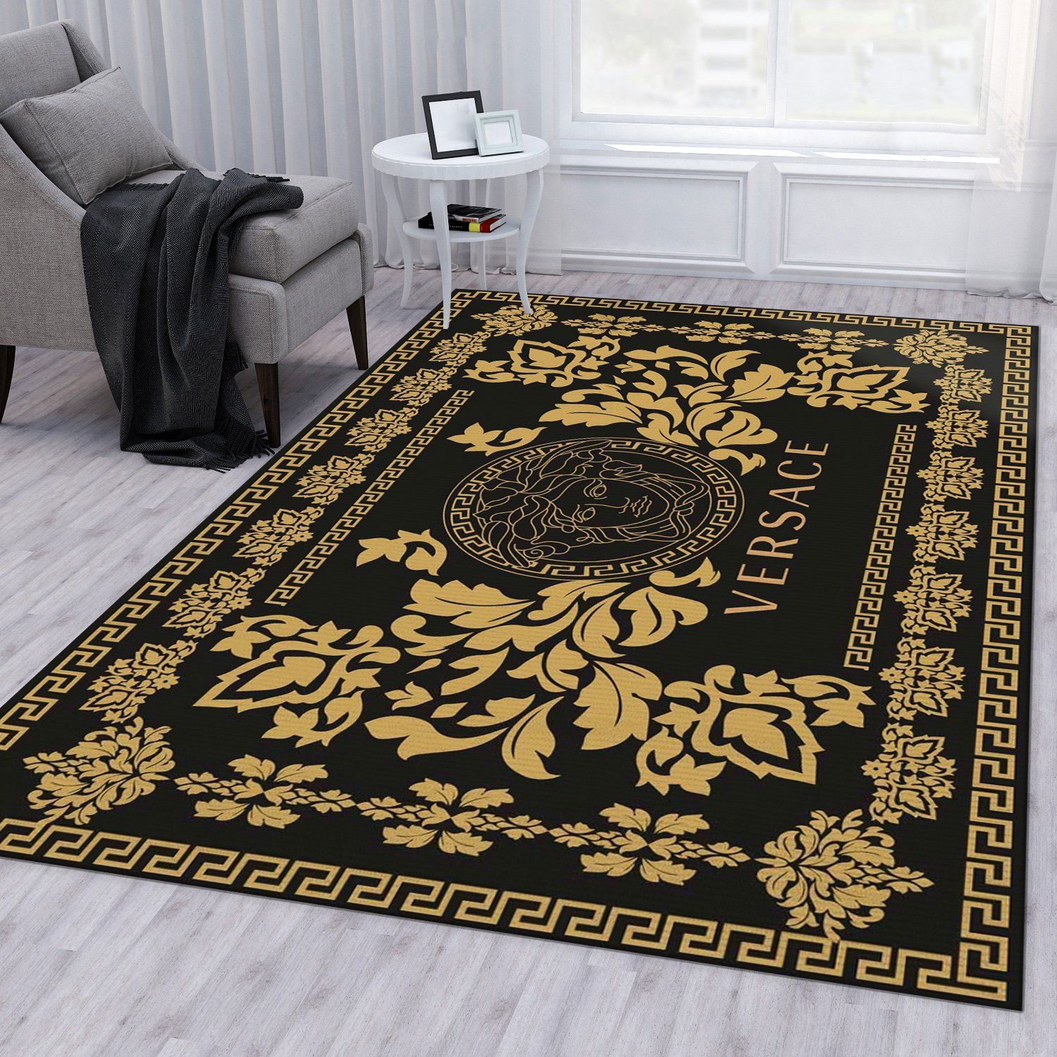 Rugs in living room and bedroom versace v2 rugs hot 2023 living room rugs family decor 17866 Rectangle Rug