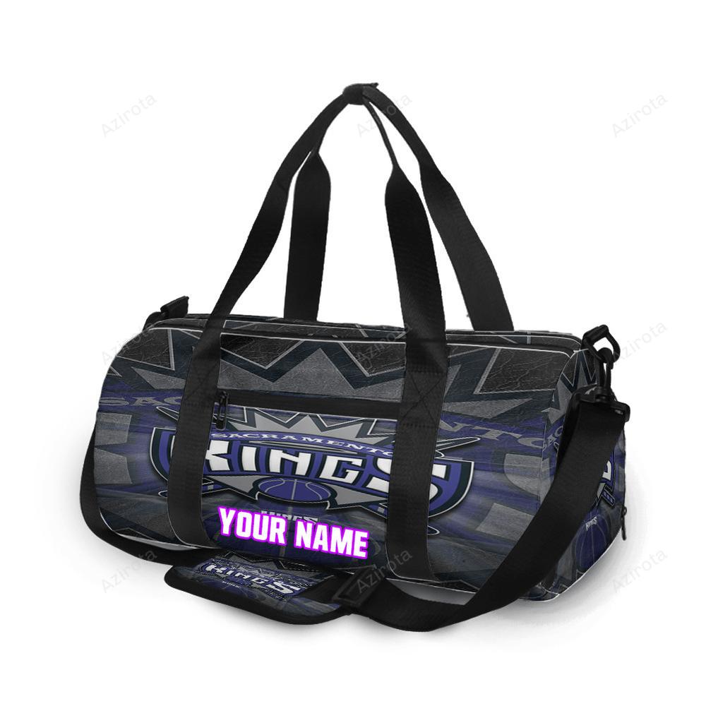 Sacramento kings emblem texture13 personalized name travel bag gym bag 2331 Travel Bag