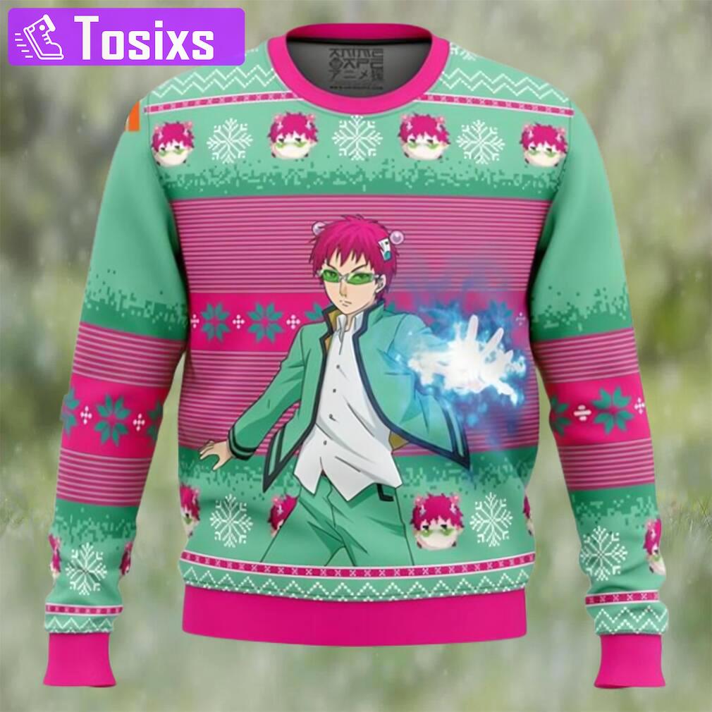 Saiki k the disastrous life of saiki k ugly christmas sweater Christmas Ugly Sweater