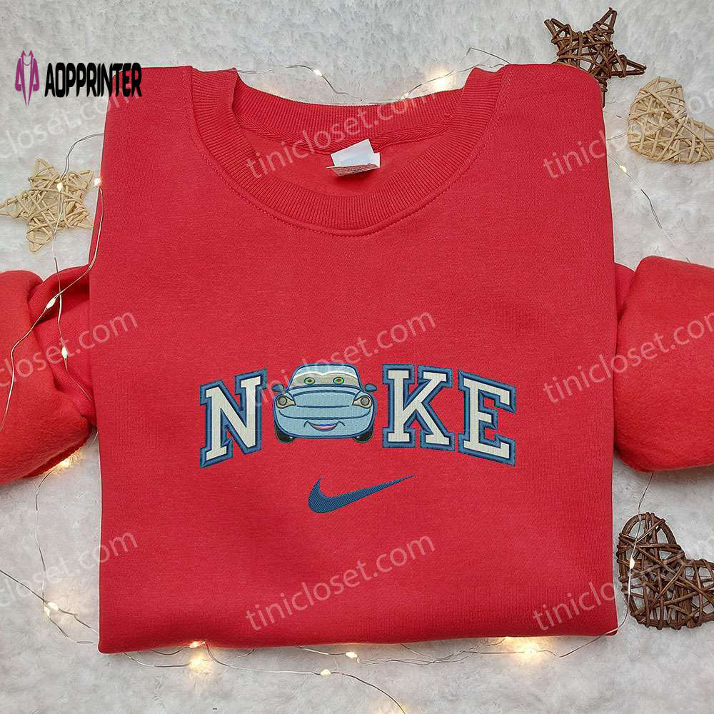 Sally carrera x nike embroidered sweatshirt – cars walt disney inspired shirt Embroidered Shirt
