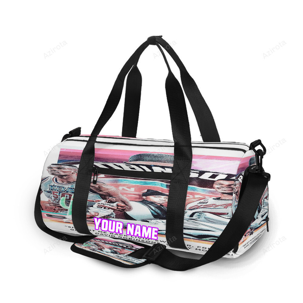 San antonio spurs david robinson2 personalized name travel bag gym bag 2389 Travel Bag