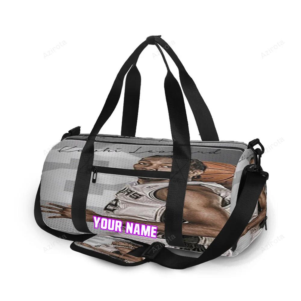 San antonio spurs kawhi leonard5 personalized name travel bag gym bag 2350 Travel Bag