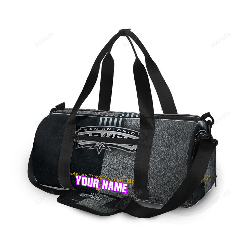 San antonio spurs leather black personalized name travel bag gym bag 2330 Travel Bag