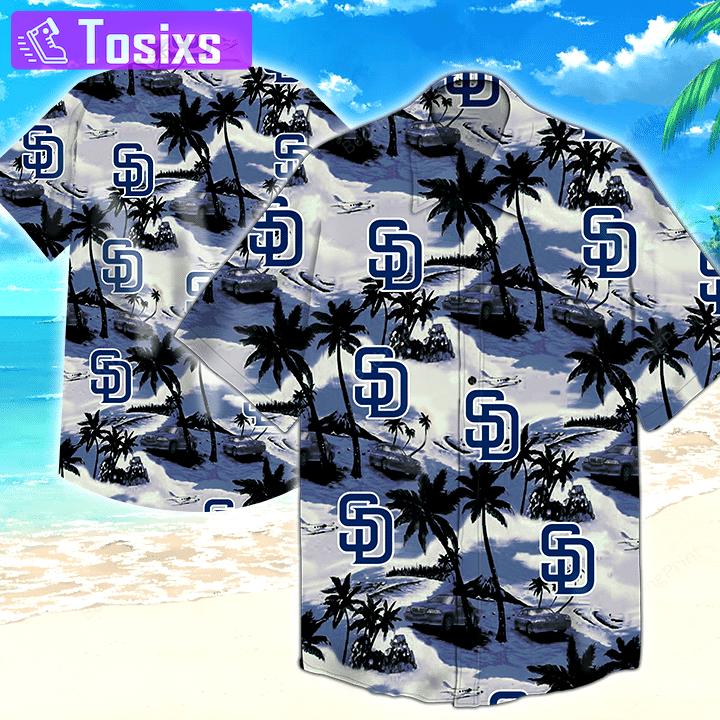 San diego padres mlb hawaiian shirt Hawaii Shirt Shorts & Flip Flops