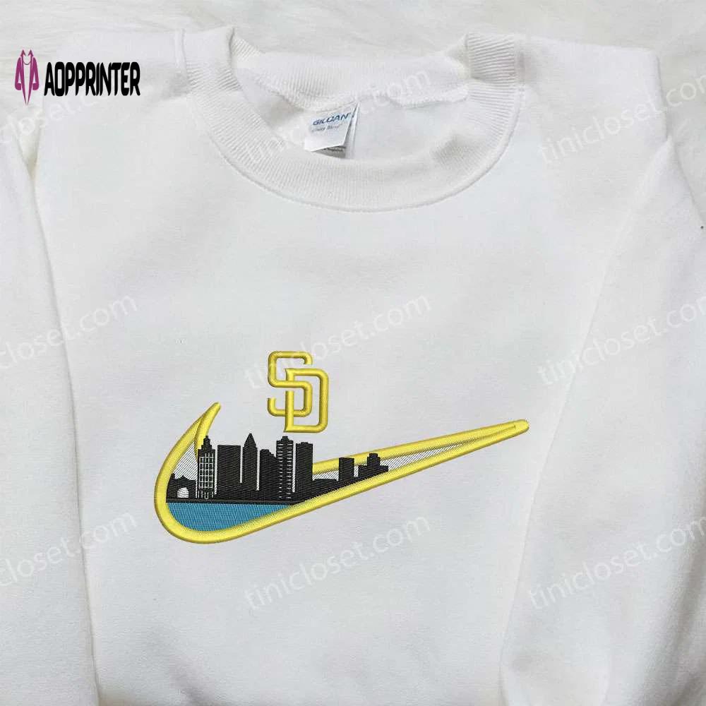San diego x nike embroidered sweatshirt – perfect nike inspired shirt ideal family gift Embroidered Shirt