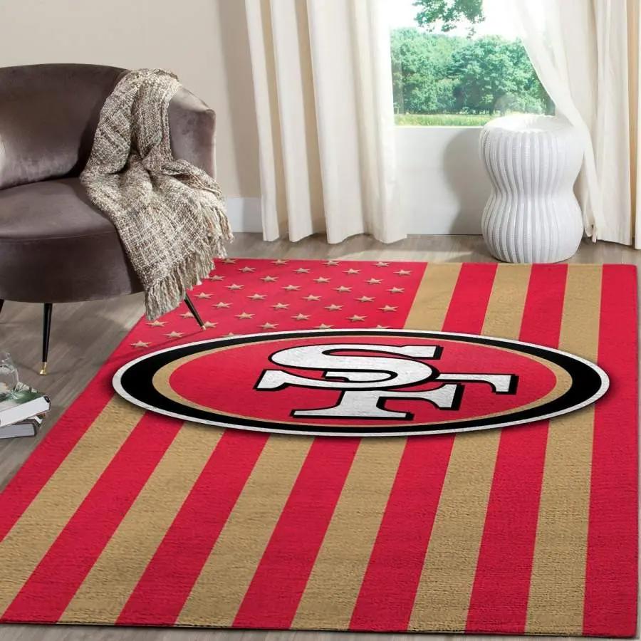 San francisco 49ers area rug living room rug nfl carpet rug 20030428 Rectangle Rug