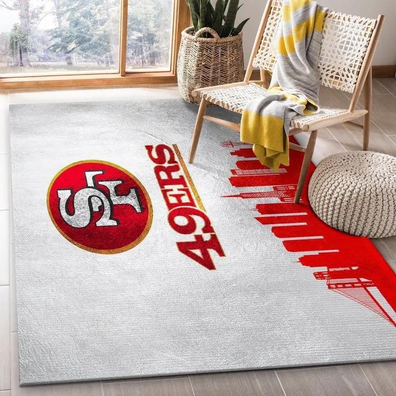 San francisco 49ers nfl 36 area rug living room bedroom rug regtangle carpet Rectangle Rug