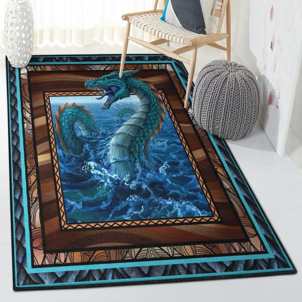 Save the water large area rugs, water dragon rug Rectangle Rug