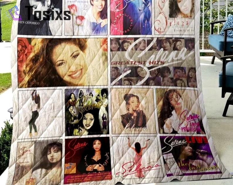 Selena quintanilla albums fleece blanket, mink sherpa blanket, selena quintanilla quilt, tejano music quilt, tejano music lovers gift Quilt Blanket