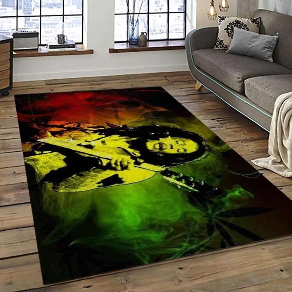 Singer bob marley music carpet rectangle area rug for living room bedroom decor bm17 Rectangle Rug