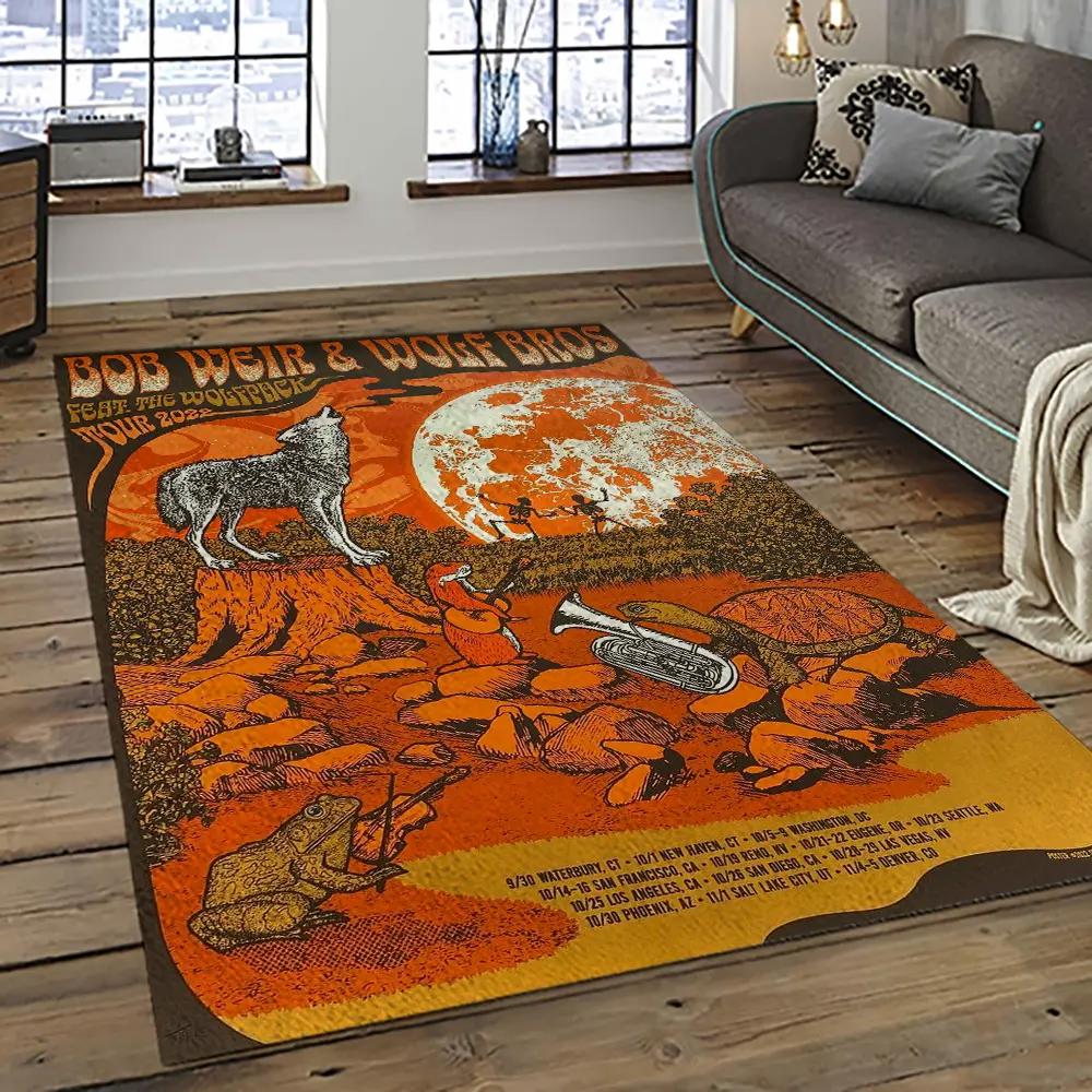 Singer bob weir music carpet rectangle area rug for living room bedroom decor bw14 Rectangle Rug