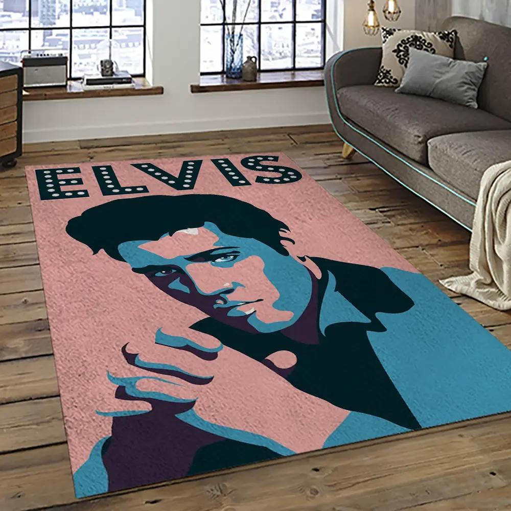 Singer elvis presley music carpet rectangle area rug for living room bedroom decor ep41 Rectangle Rug