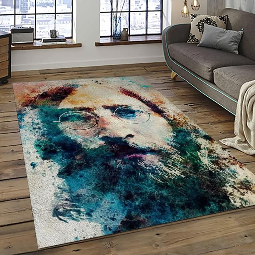 Singer john lennon music carpet rectangle area rug for living room bedroom decor jl02 Rectangle Rug