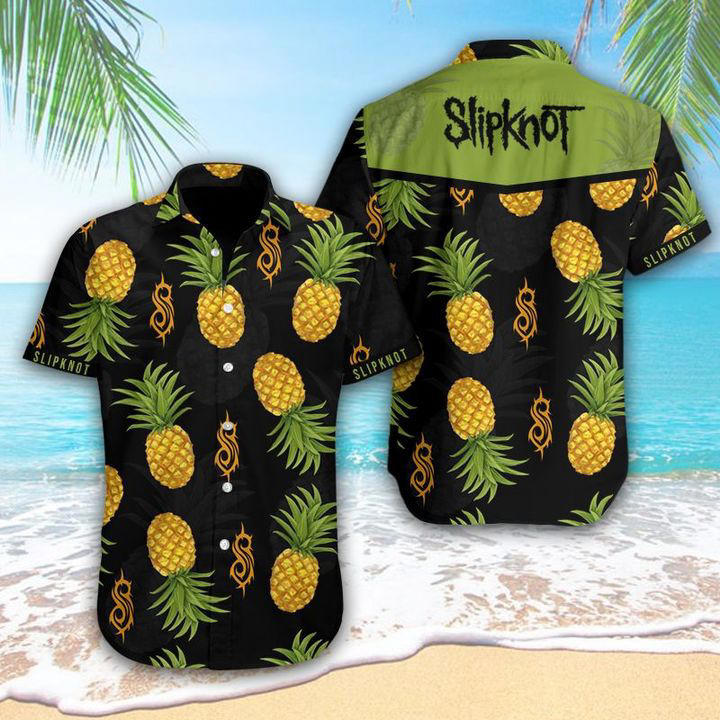 Slipknot pineapple hawaiian Hawaii Shirt Shorts & Flip Flops