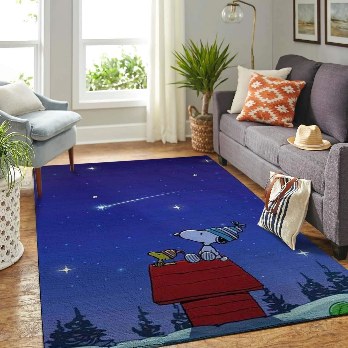 Snoopy area rugs the charlie brown and snoopy show floor home decor rcdd81f31804 rug regtangle carpet floor decor home decor Rectangle Rug
