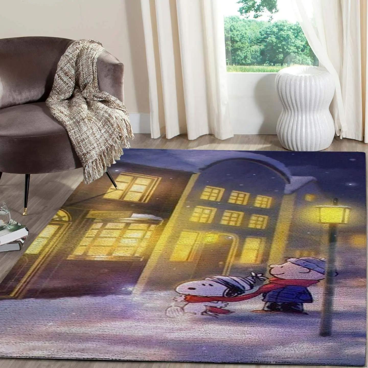 Snoopy area rugs the charlie brown and snoopy show floor home decor rcdd81f32108 rug regtangle carpet floor decor home decor Rectangle Rug