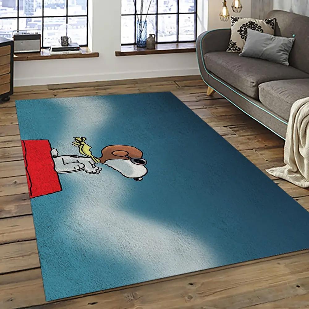 Snoopy cartoon movie carpet rectangle area rug for living room bedroom decor snp44 Rectangle Rug