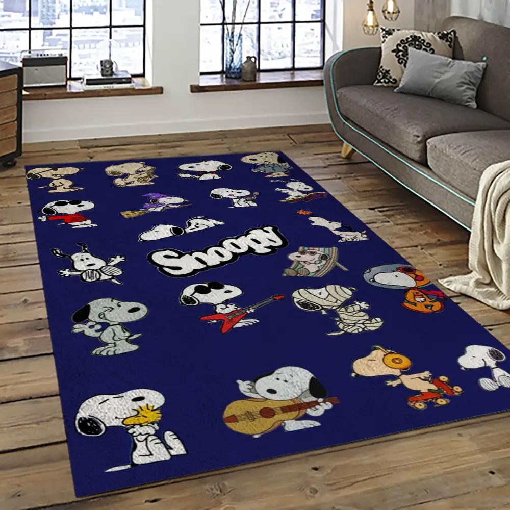 Snoopy cartoon movie carpet rectangle area rug for living room bedroom decor snp86 Rectangle Rug
