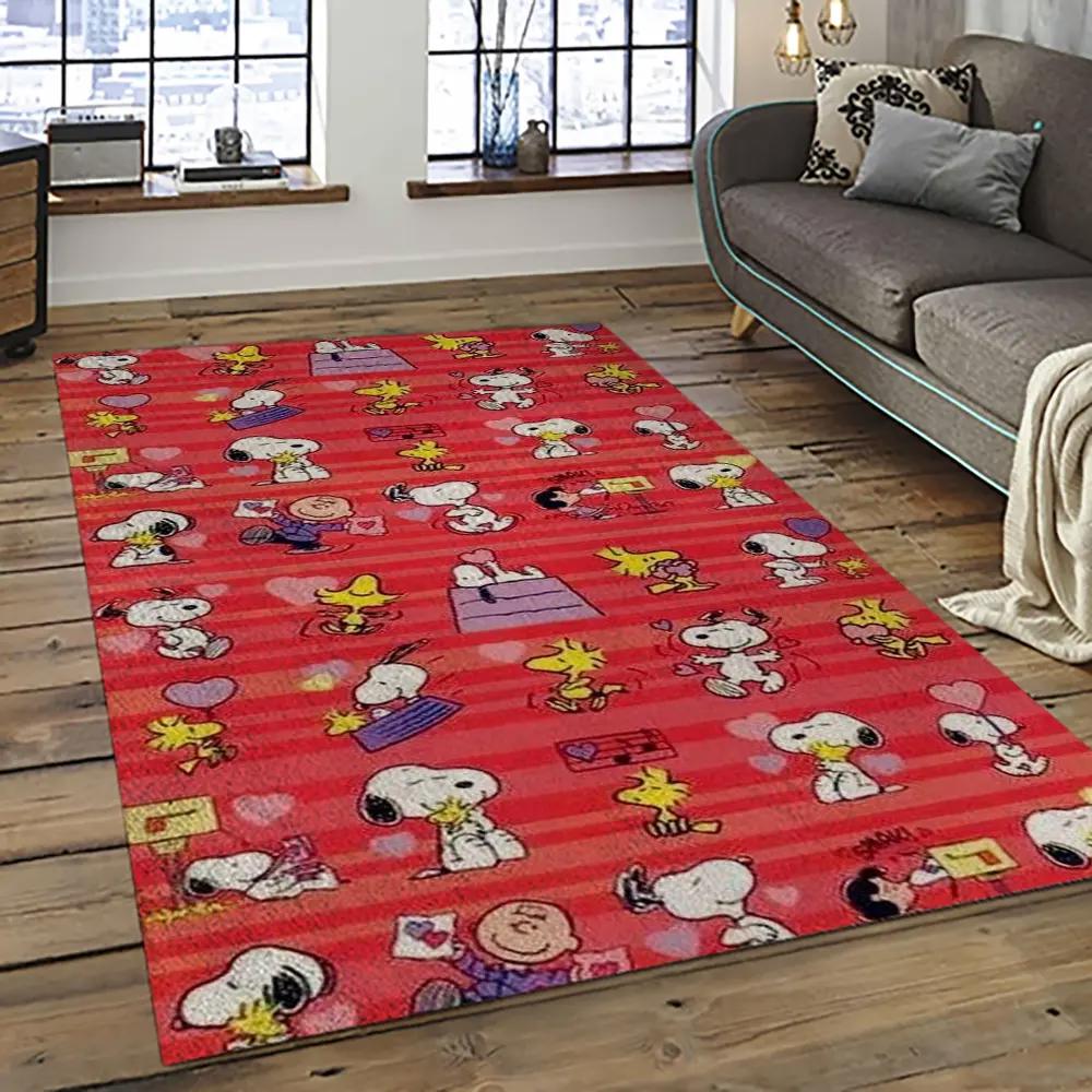 Snoopy cartoon movie carpet rectangle area rug for living room bedroom decor snp95 Rectangle Rug