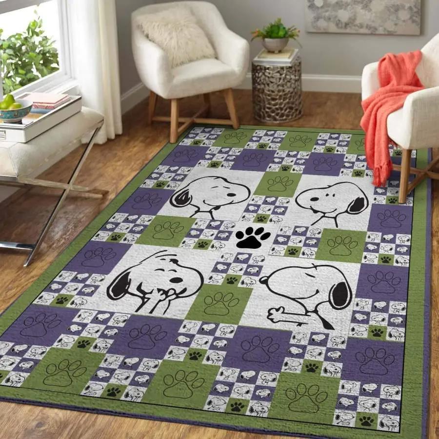 Snoopy floor area rug living room rug home decor disney movie home decor Rectangle Rug